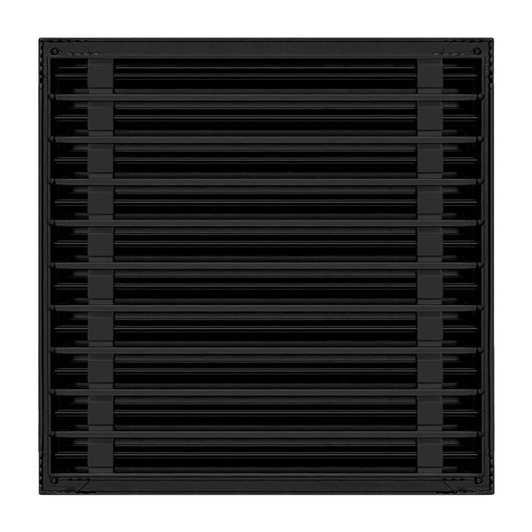 De atras de 20x20 Ventila Moderna de Color Negro para Aire Acondicionado - 20x20 Estandard Difusor Lineal - Texas Buildmart