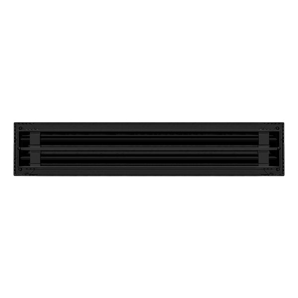 De atras de 20x4 Ventila Moderna de Color Negro para Aire Acondicionado - 20x4 Estandard Difusor Lineal - Texas Buildmart