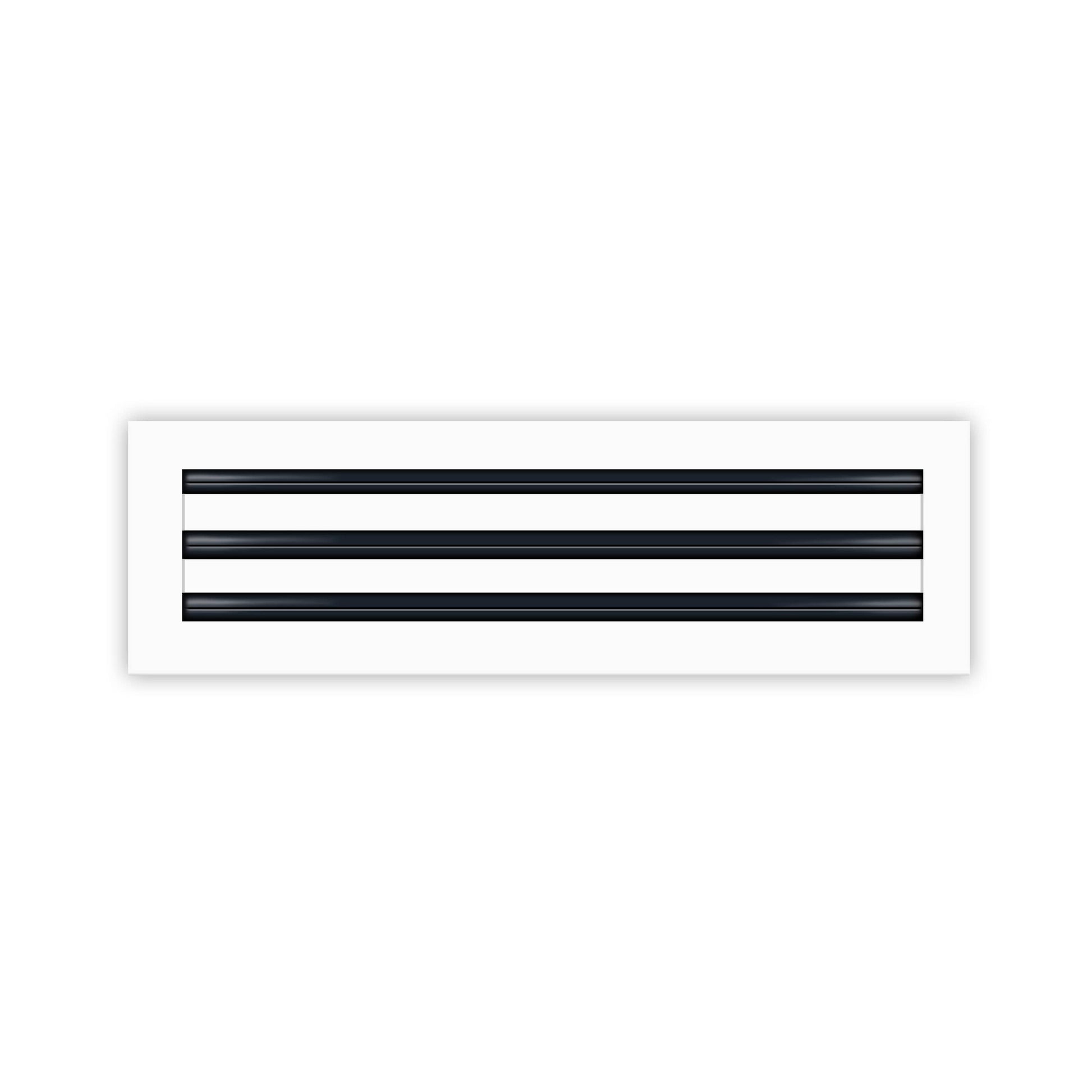 Frente de 20x6 Ventila Moderna de Color Blanco para Aire Acondicionado - 20x6 Estandard Difusor Lineal - Texas Buildmart