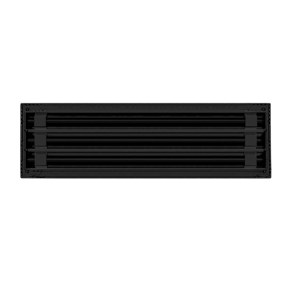 De atras de 20x6 Ventila Moderna de Color Negro para Aire Acondicionado - 20x6 Estandard Difusor Lineal - Texas Buildmart