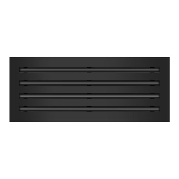 Frente de 20x8 Ventila Moderna de Color Negro para Aire Acondicionado - 20x8 Estandard Difusor Lineal - Texas Buildmart