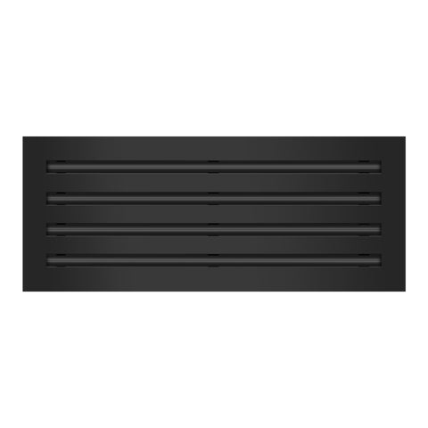 Frente de 20x8 Ventila Moderna de Color Negro para Aire Acondicionado - 20x8 Estandard Difusor Lineal - Texas Buildmart