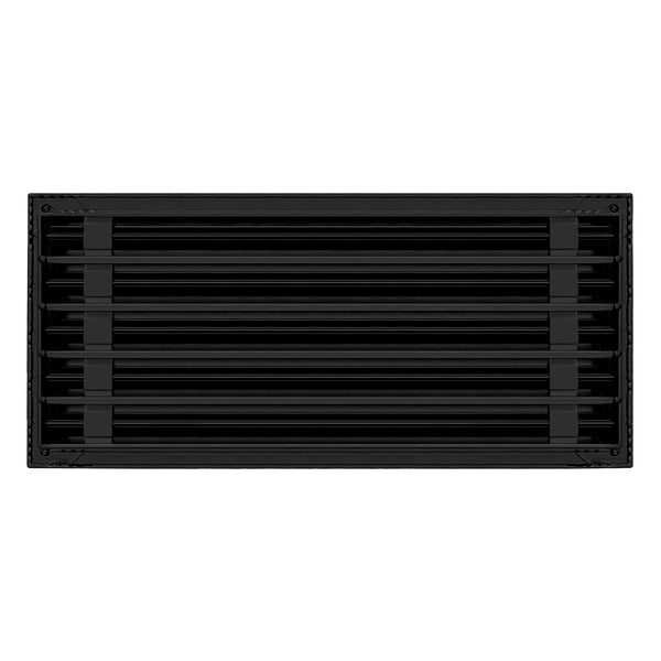 De atras de 22x10 Ventila Moderna de Color Negro para Aire Acondicionado - 22x10 Estandard Difusor Lineal - Texas Buildmart