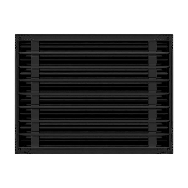 De atras de 22x16 Ventila Moderna de Color Negro para Aire Acondicionado - 22x16 Estandard Difusor Lineal - Texas Buildmart