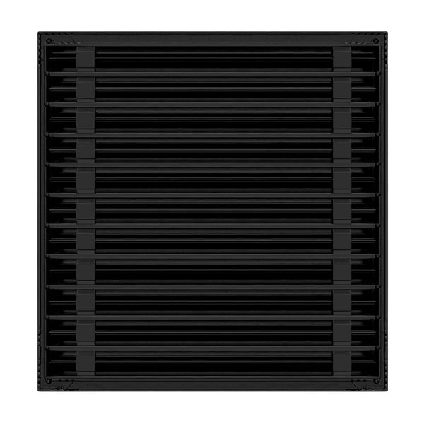 De atras de 22x22 Ventila Moderna de Color Negro para Aire Acondicionado - 22x22 Estandard Difusor Lineal - Texas Buildmart