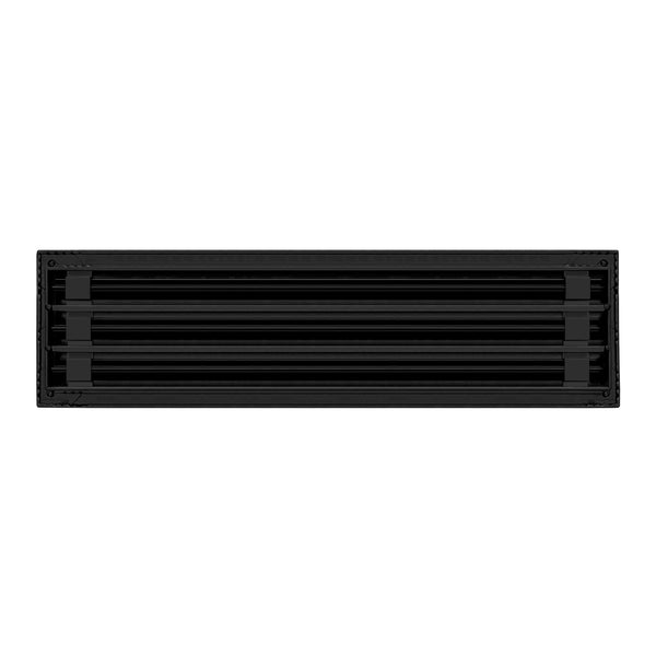 De atras de 22x6 Ventila Moderna de Color Negro para Aire Acondicionado - 22x6 Estandard Difusor Lineal - Texas Buildmart