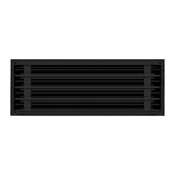 De atras de 22x8 Ventila Moderna de Color Negro para Aire Acondicionado - 22x8 Estandard Difusor Lineal - Texas Buildmart