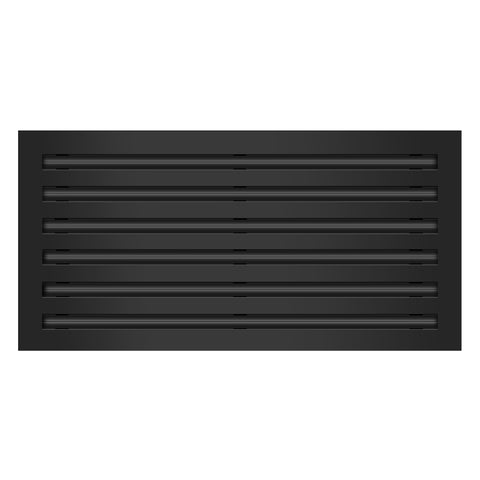Frente de 24x12 Ventila Moderna de Color Negro para Aire Acondicionado - 24x12 Estandard Difusor Lineal - Texas Buildmart