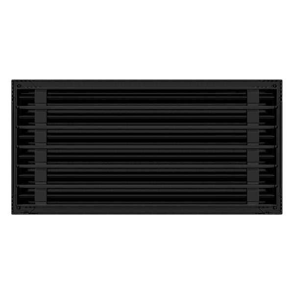 De atras de 24x12 Ventila Moderna de Color Negro para Aire Acondicionado - 24x12 Estandard Difusor Lineal - Texas Buildmart