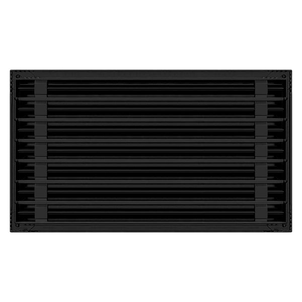 De atras de 24x14 Ventila Moderna de Color Negro para Aire Acondicionado - 24x14 Estandard Difusor Lineal - Texas Buildmart