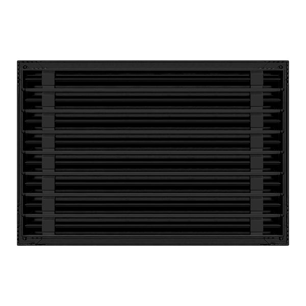 De atras de 24x16 Ventila Moderna de Color Negro para Aire Acondicionado - 24x16 Estandard Difusor Lineal - Texas Buildmart