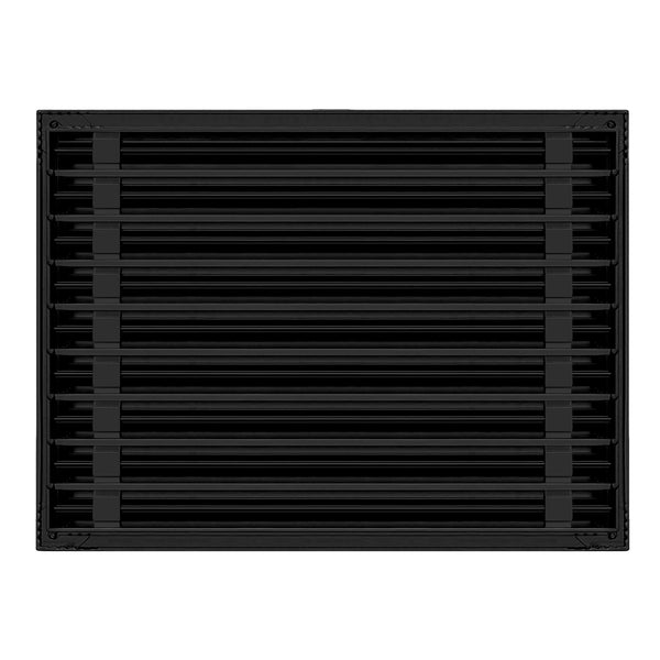 De atras de 24x18 Ventila Moderna de Color Negro para Aire Acondicionado - 24x18 Estandard Difusor Lineal - Texas Buildmart