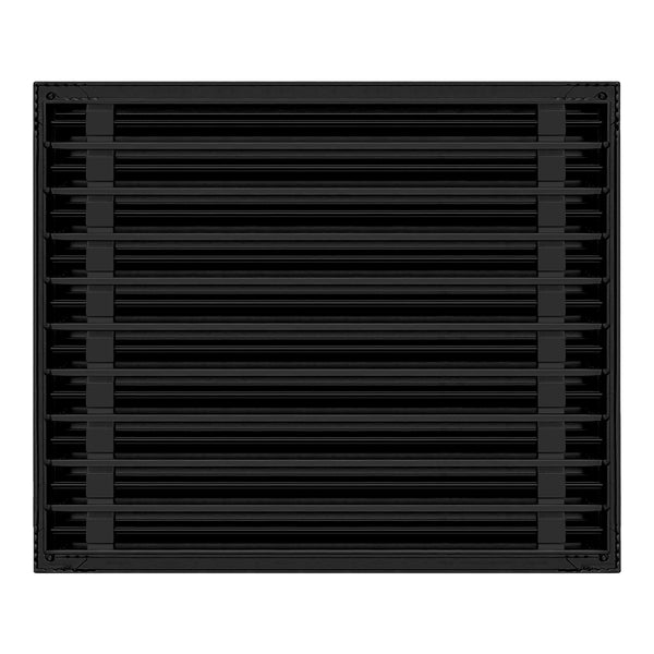 De atras de 24x20 Ventila Moderna de Color Negro para Aire Acondicionado - 24x20 Estandard Difusor Lineal - Texas Buildmart