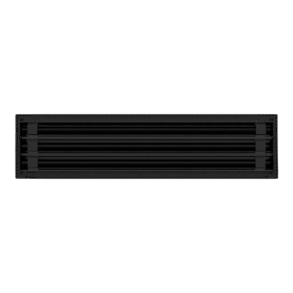 De atras de 24x6 Ventila Moderna de Color Negro para Aire Acondicionado - 24x6 Estandard Difusor Lineal - Texas Buildmart