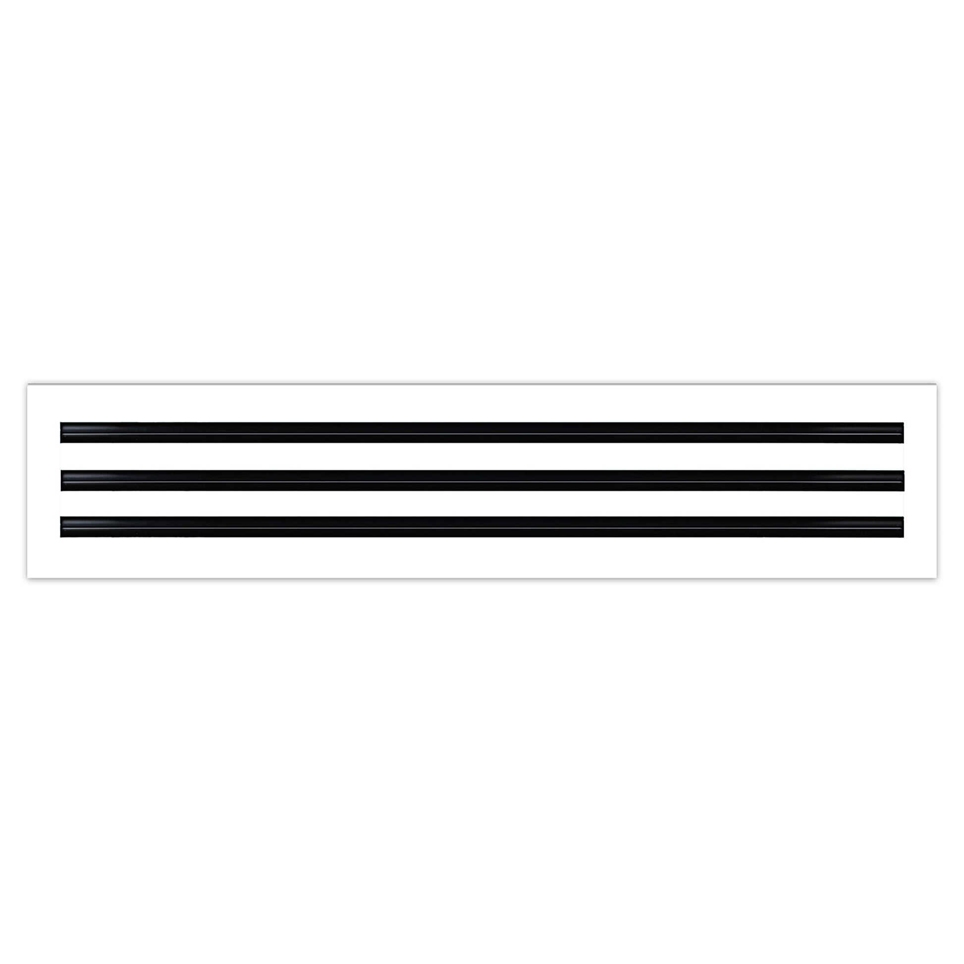 Frente de 28x6 Ventila Moderna de Color Blanco para Aire Acondicionado - 28x6 Estandard Difusor Lineal - Texas Buildmart