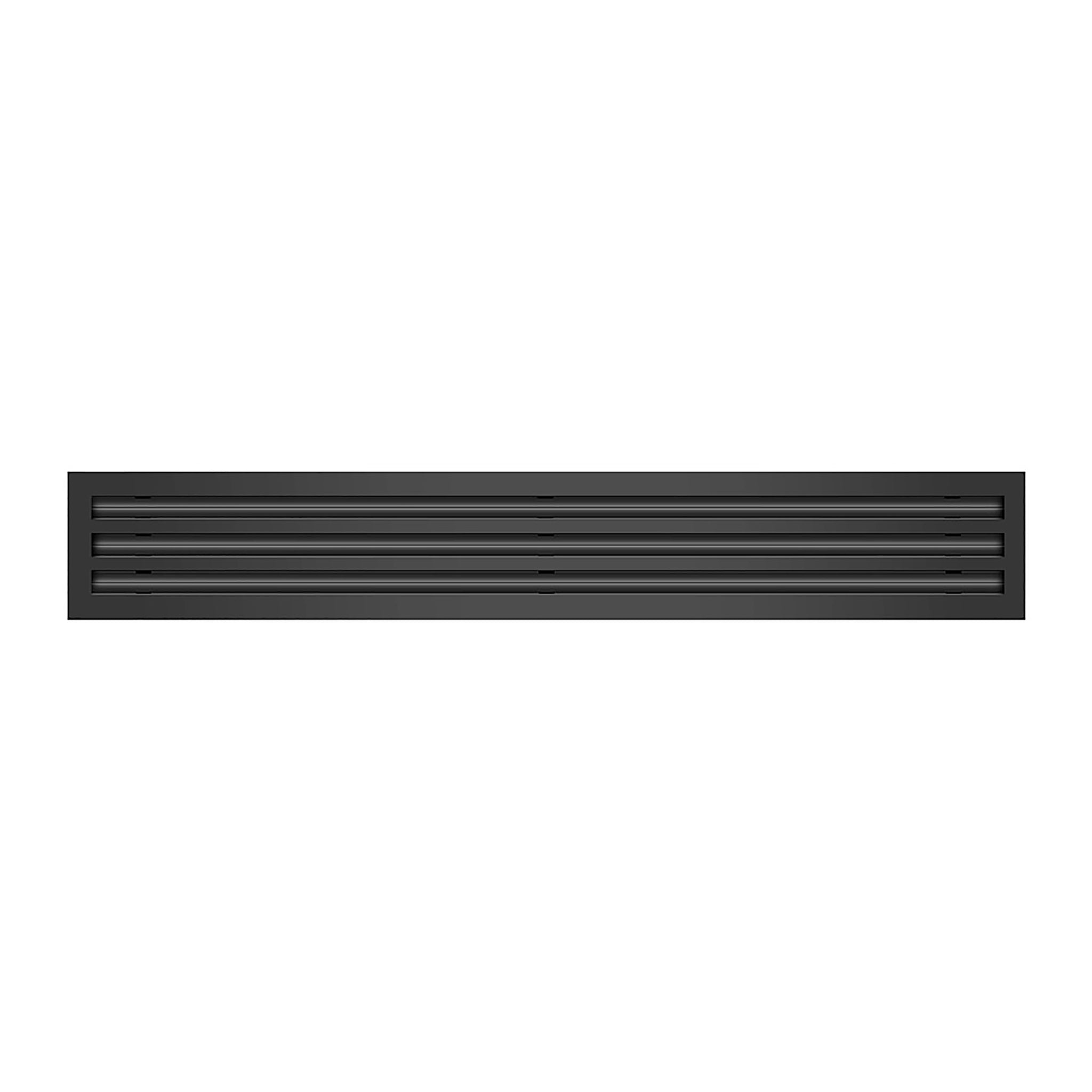 Frente de cubierta de ventilación de aire acondicionado lineal de 36 pulgadas y 3 ranuras de color negro - Difusor lineal blanco - Texas Buildmart