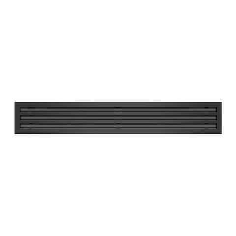 Frente de cubierta de ventilación de aire acondicionado lineal de 36 pulgadas y 3 ranuras de color negro - Difusor lineal blanco - Texas Buildmart