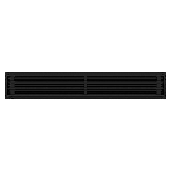De atras de 36x6 Ventila Moderna de Color Negro para Aire Acondicionado - 36x6 Estandard Difusor Lineal - Texas Buildmart