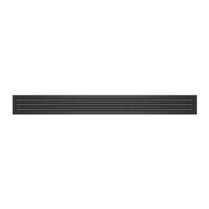Frente de cubierta de ventilación de aire acondicionado lineal de 48 pulgadas y 3 ranuras de color negro - Difusor lineal blanco - Texas Buildmart