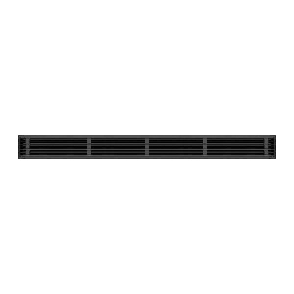 De atras de cubierta de ventilación de aire acondicionado lineal de 60 pulgadas y 3 ranuras de color negro - Difusor lineal blanco - Texas Buildmart