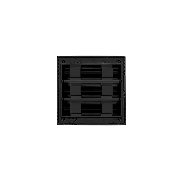 De atras de 6x6 Ventila Moderna de Color Negro para Aire Acondicionado - 6x6 Estandard Difusor Lineal - Texas Buildmart