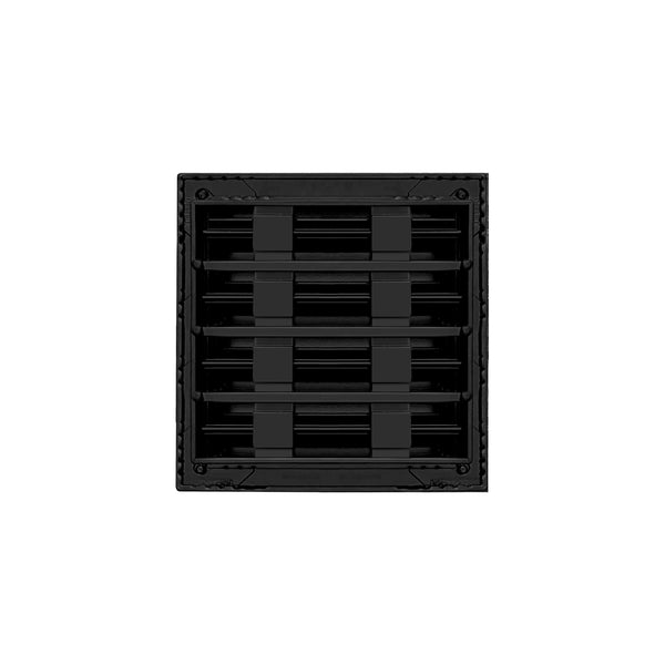 De atras de 8x8 Ventila Moderna de Color Negro para Aire Acondicionado - 8x8 Estandard Difusor Lineal - Texas Buildmart