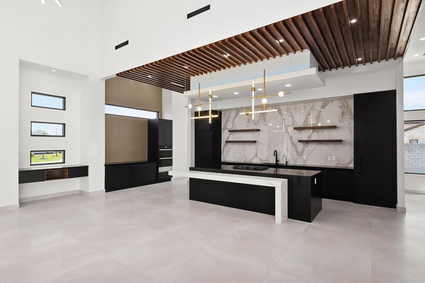 Vista 1 de cubierta de ventilación de aire acondicionado lineal de 24 pulgadas y 2 ranuras de color negro - Difusor lineal blanco - Texas Buildmart