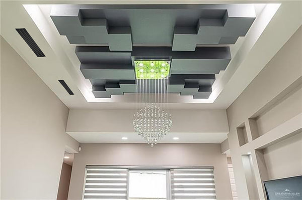 Vista 2 de cubierta de ventilación de aire acondicionado lineal de 36 pulgadas y 2 ranuras de color negro - Difusor lineal blanco - Texas Buildmart