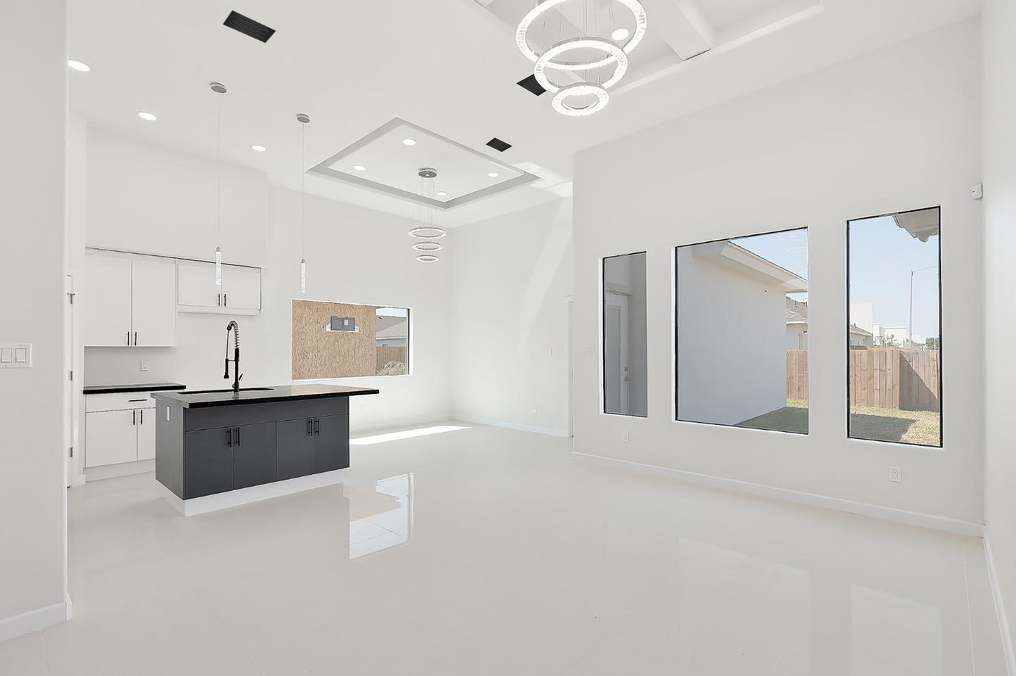 BUILDMART - Ventila Moderna de Aire Acondicionado 30x16 pulgadas - Regilla Lineal Moderna Negro - Registro Lineal de Aluminio para Aire